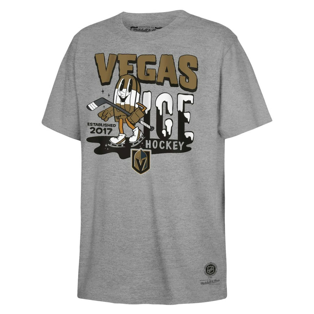 Vegas Golden Knights Mitchell & Ness Youth Ice Hockey T-Shirt - Gray | US 201166586