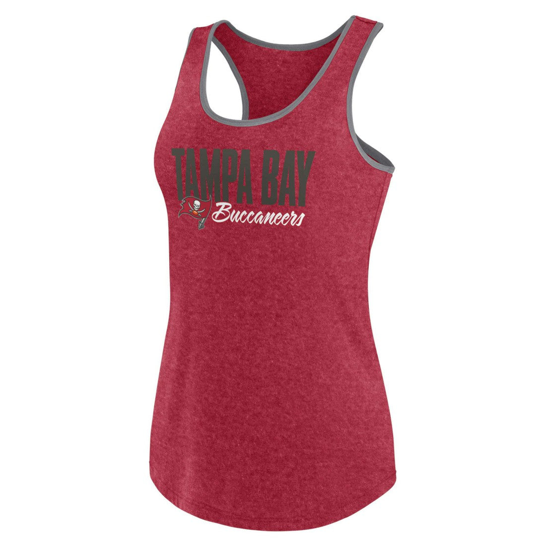 Tampa Bay Buccaneers Women's Plus Size Fuel Tank Top - Heather Red Tops
