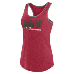 Tampa Bay Buccaneers Women's Plus Size Fuel Tank Top - Heather Red Tops
