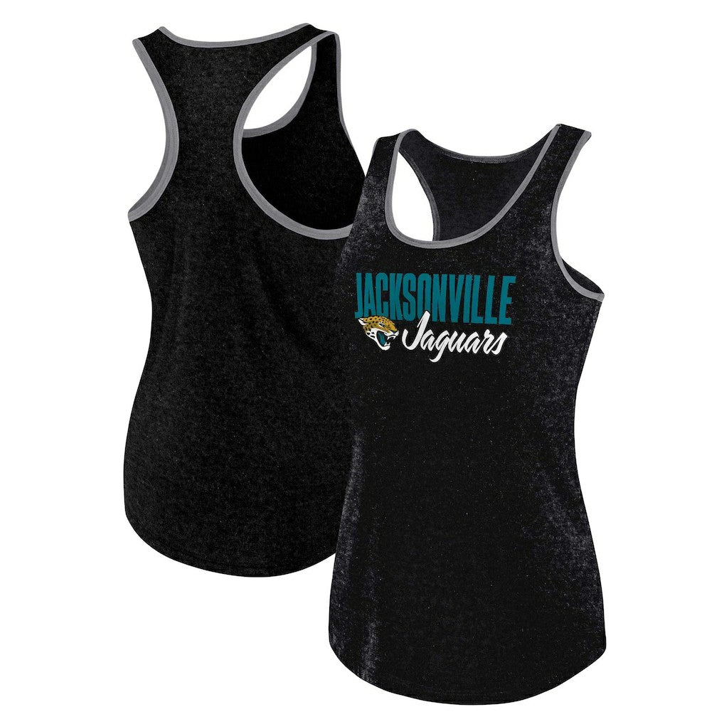 Jacksonville Jaguars Women's Plus Size Fuel Tank Top - Heather Black Tops