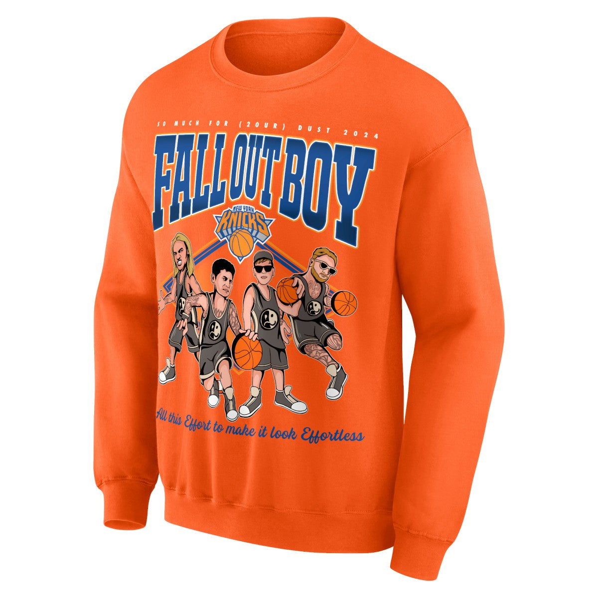 Fall Out Boy x New York Knicks Unisex So Much For (2our) Dust Pullover Sweatshirt Orange