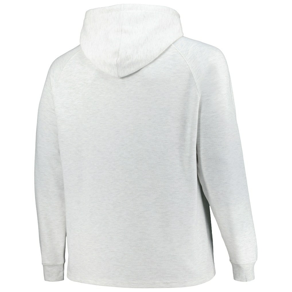 Golden State Warriors Big & Tall Raglan Tri-Blend Pullover Hoodie Ash - Fanatics
