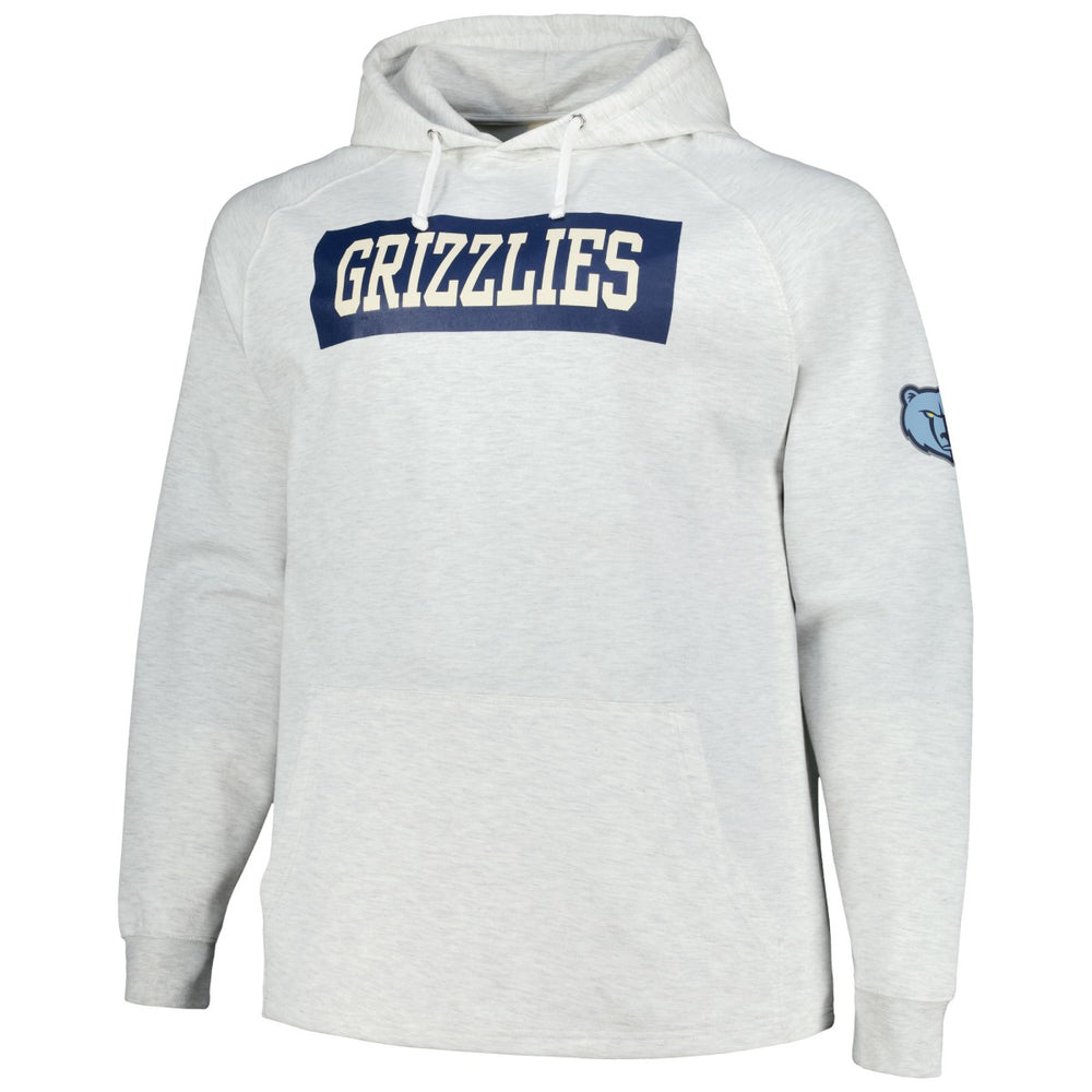 Memphis Grizzlies Big & Tall Raglan Tri-Blend Pullover Hoodie Ash - Fanatics