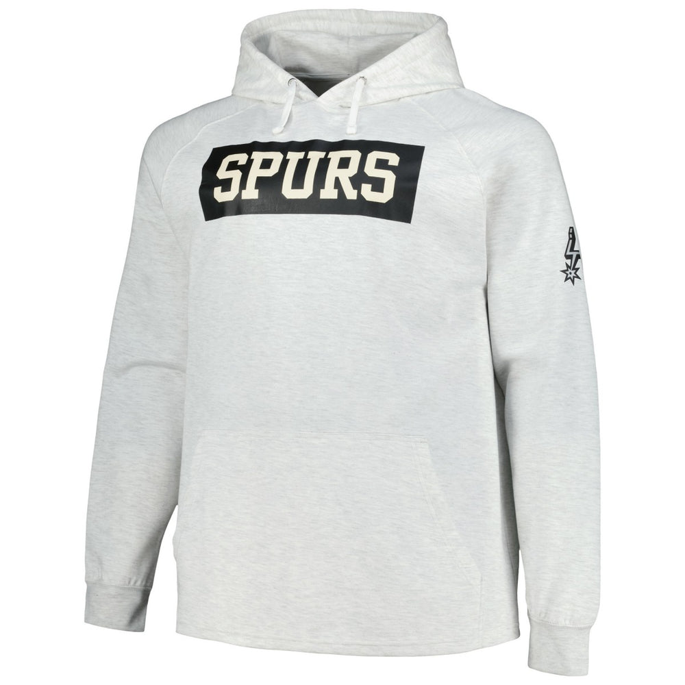 San Antonio Spurs Big & Tall Raglan Tri-Blend Pullover Hoodie Ash - Fanatics