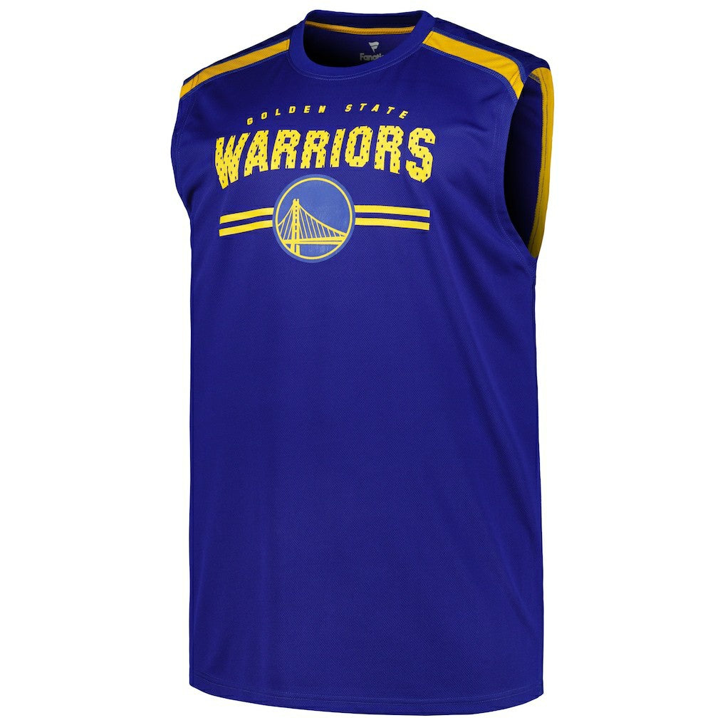 Golden State Warriors Big & Tall Birdseye Muscle Tank Top Royal - Fanatics
