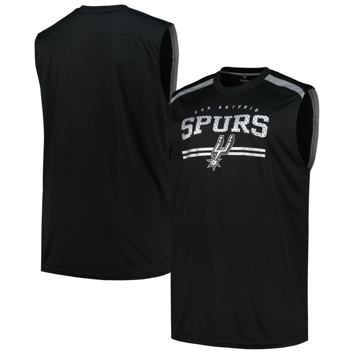 San Antonio Spurs Big & Tall Birdseye Muscle Tank Top Black - Fanatics