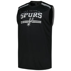 San Antonio Spurs Big & Tall Birdseye Muscle Tank Top Black - Fanatics