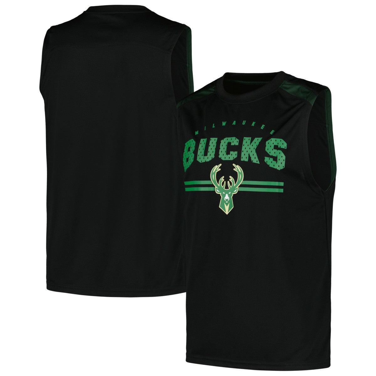 Milwaukee Bucks Birdseye Muscle Tank Top Black - Fanatics
