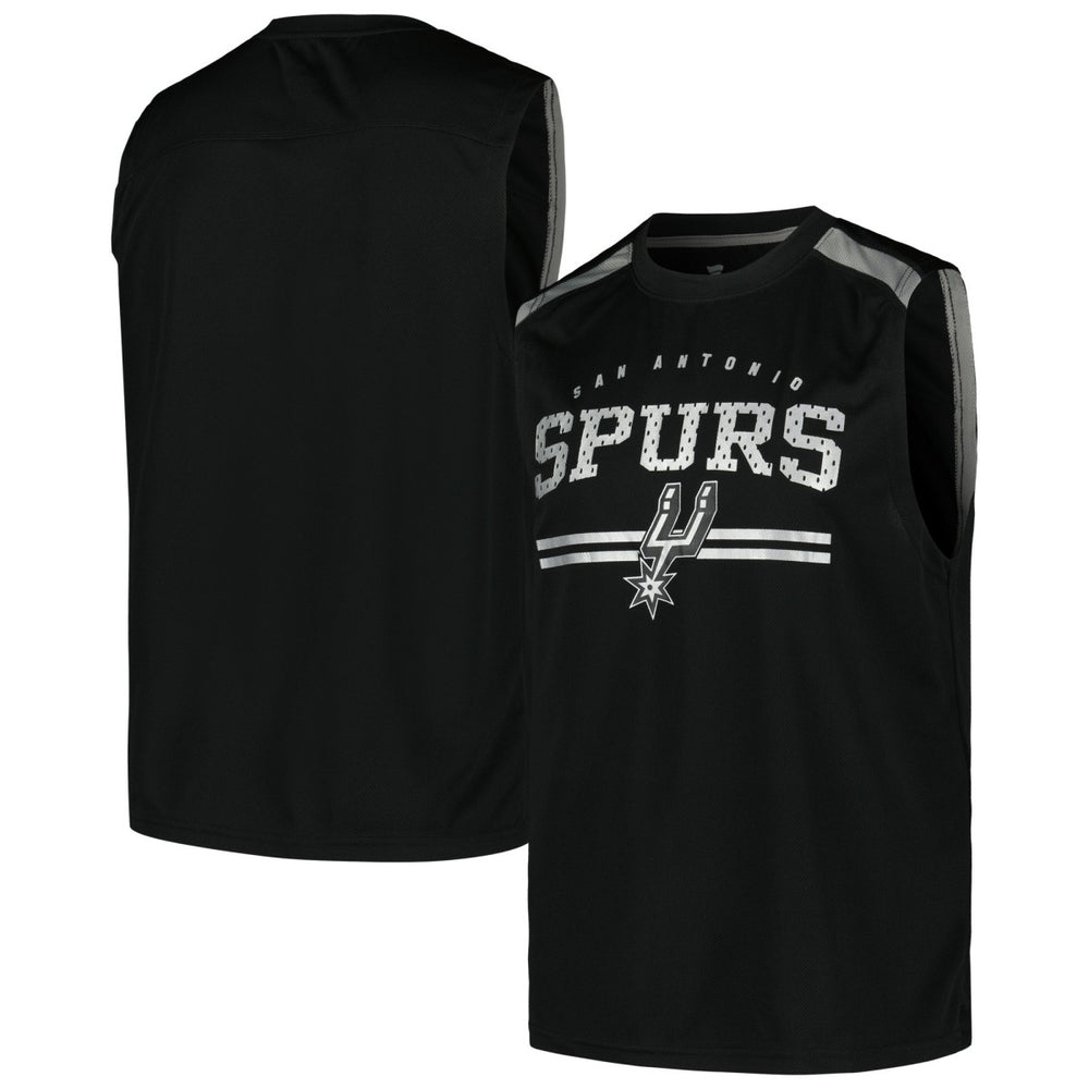 San Antonio Spurs Birdseye Muscle Tank Top Black - Fanatics