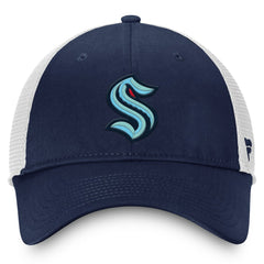 Seattle Kraken Fanatics Core Primary Logo Trucker Adjustable Hat - Deep Sea Blue/White | US 201167347