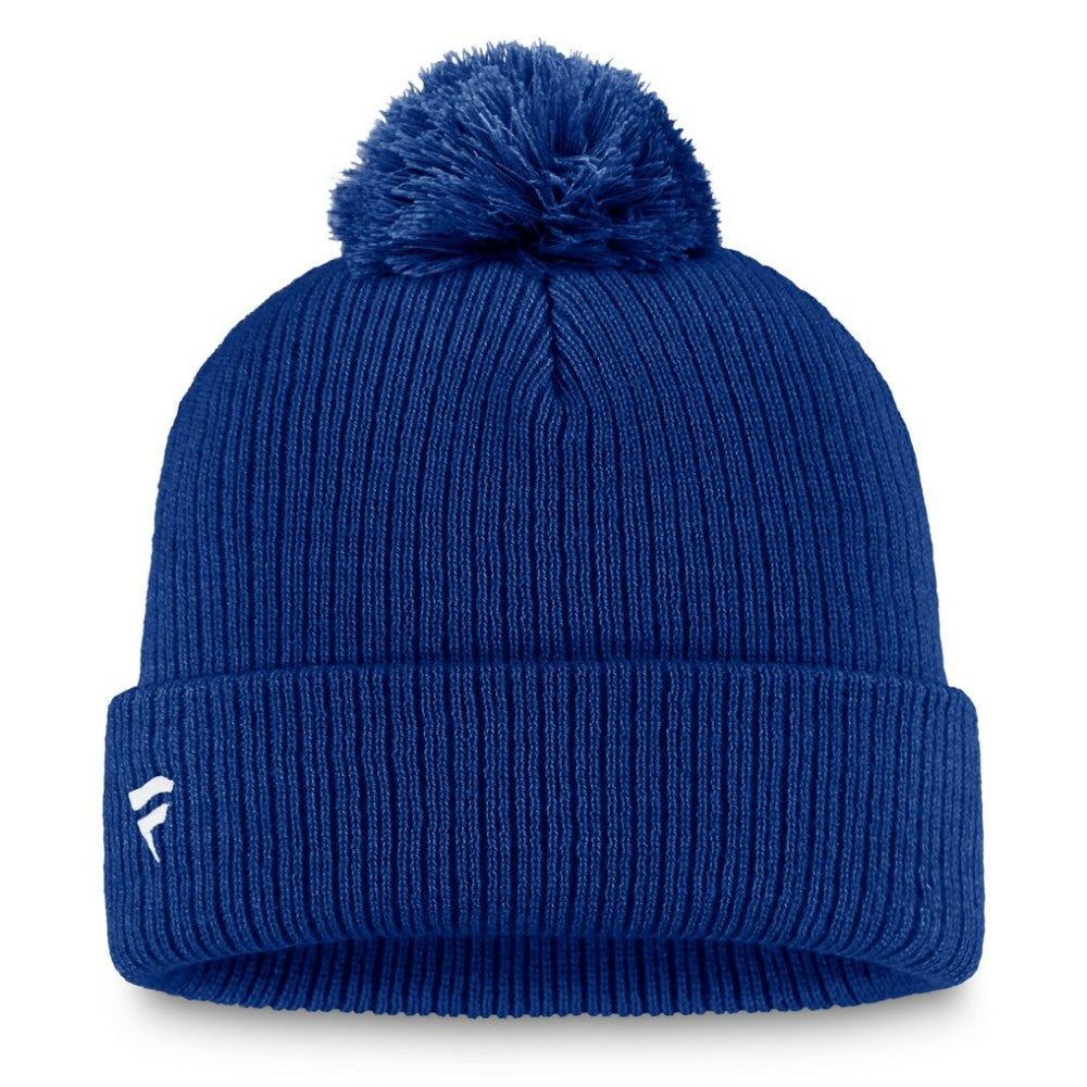 Edmonton Oilers Fanatics Primary Logo Cuffed Knit Hat with Pom - Royal | US 201167394