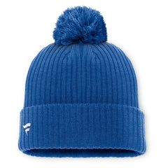 New York Rangers Fanatics Primary Logo Cuffed Knit Hat with Pom - Blue | US 201167395