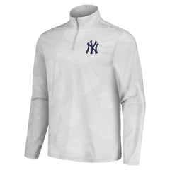 New York Yankees Tommy Bahama Delray Frond IslandZone Half-Zip Jacket - Gray Jackets
