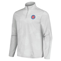 Chicago Cubs Tommy Bahama Delray Frond IslandZone Half-Zip Jacket - Gray Jackets