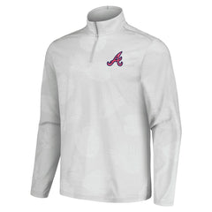 Atlanta Braves Tommy Bahama Delray Frond IslandZone Half-Zip Jacket - Gray Jackets