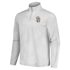 San Diego Padres Tommy Bahama Delray Frond IslandZone Half-Zip Jacket - Gray Jackets
