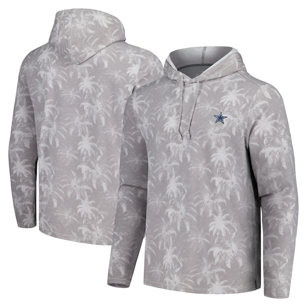 Dallas Cowboys Palm Frenzy Hoodie Long Sleeve T-Shirt - Gray Hoodies