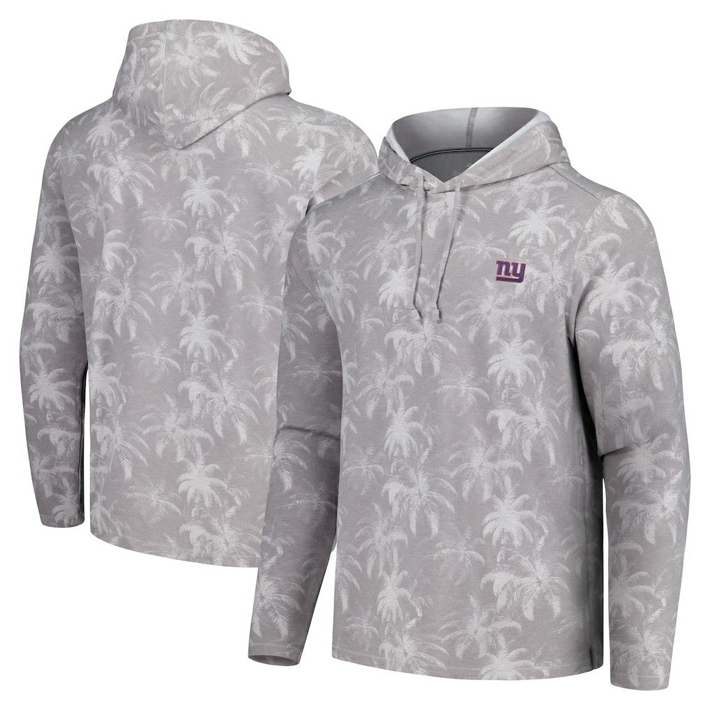 New York Giants Palm Frenzy Hoodie Long Sleeve T-Shirt - Gray Hoodies