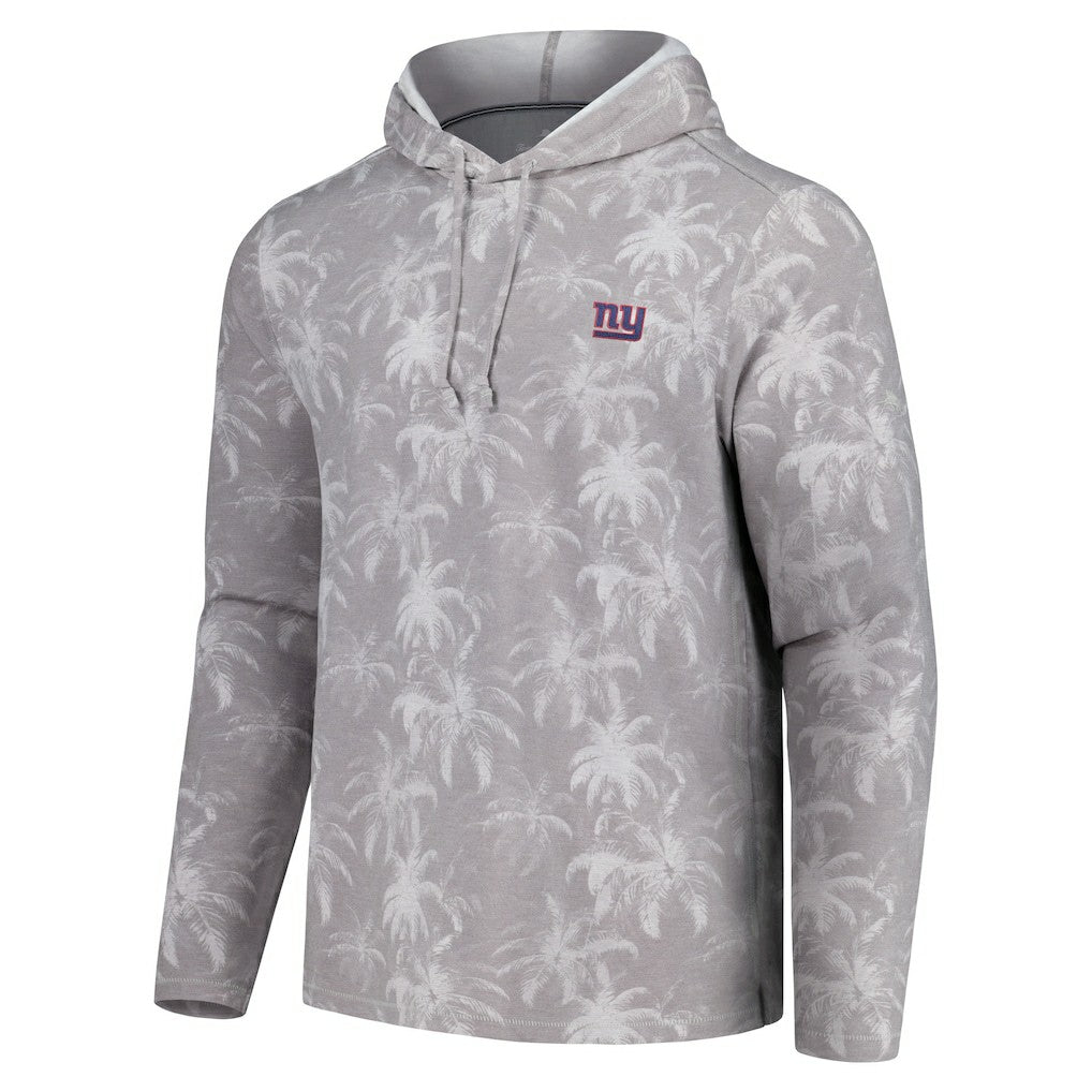 New York Giants Palm Frenzy Hoodie Long Sleeve T-Shirt - Gray Hoodies