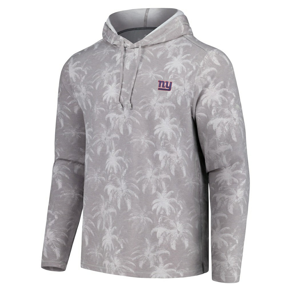 New York Giants Palm Frenzy Hoodie Long Sleeve T-Shirt - Gray Hoodies