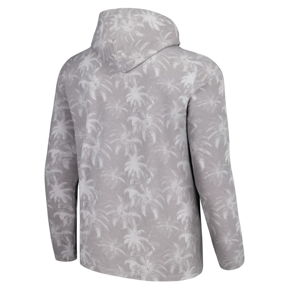 Detroit Lions Palm Frenzy Hoodie Long Sleeve T-Shirt - Gray Hoodies