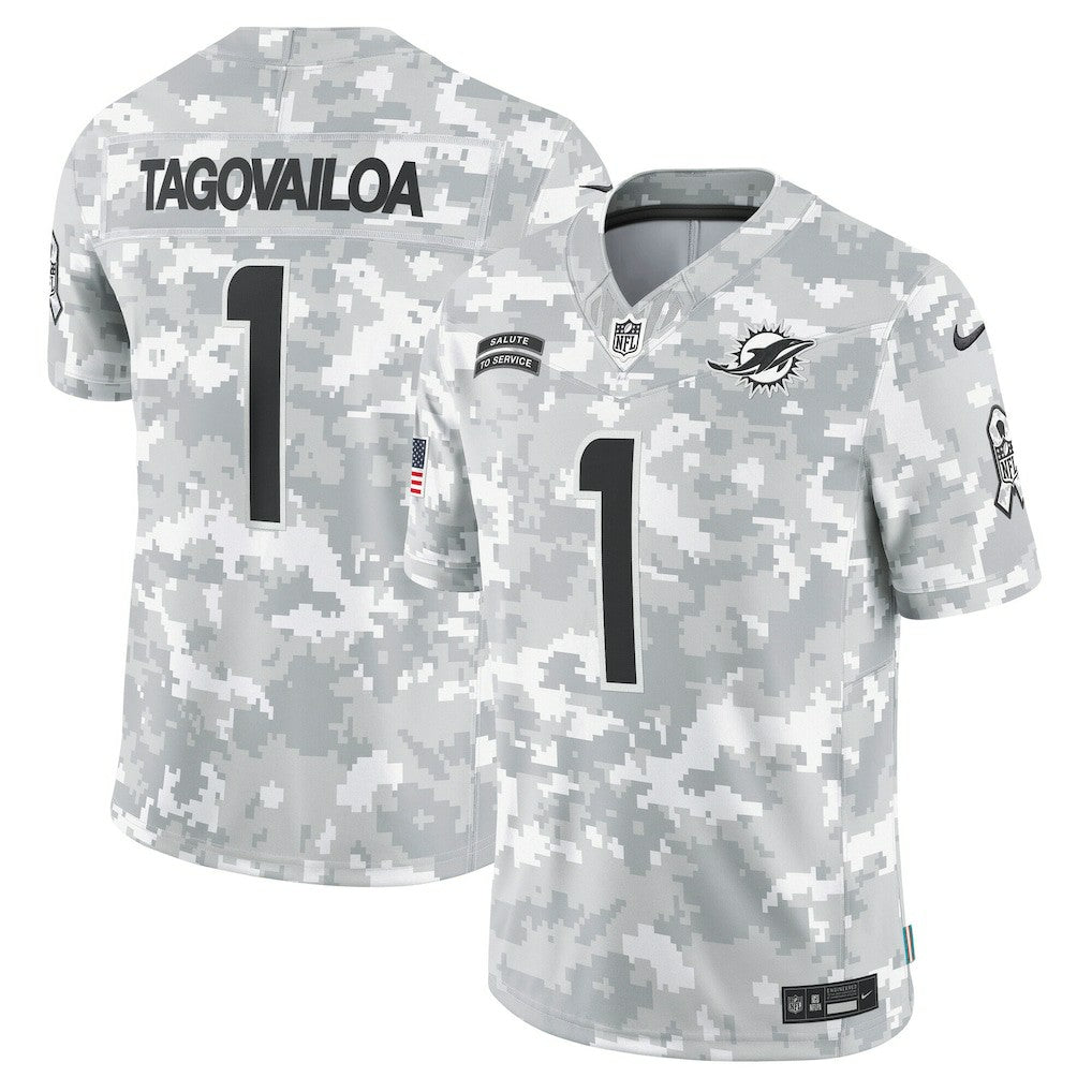 Tua Tagovailoa Miami Dolphins 2024 Salute to Service Limited Jersey - Arctic Camo Jerseys