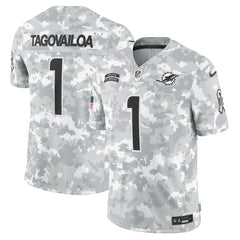 Tua Tagovailoa Miami Dolphins 2024 Salute to Service Limited Jersey - Arctic Camo Jerseys