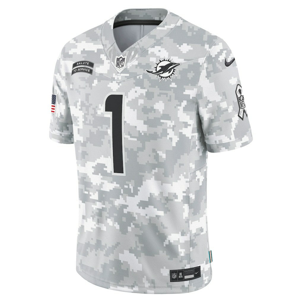 Tua Tagovailoa Miami Dolphins 2024 Salute to Service Limited Jersey - Arctic Camo Jerseys