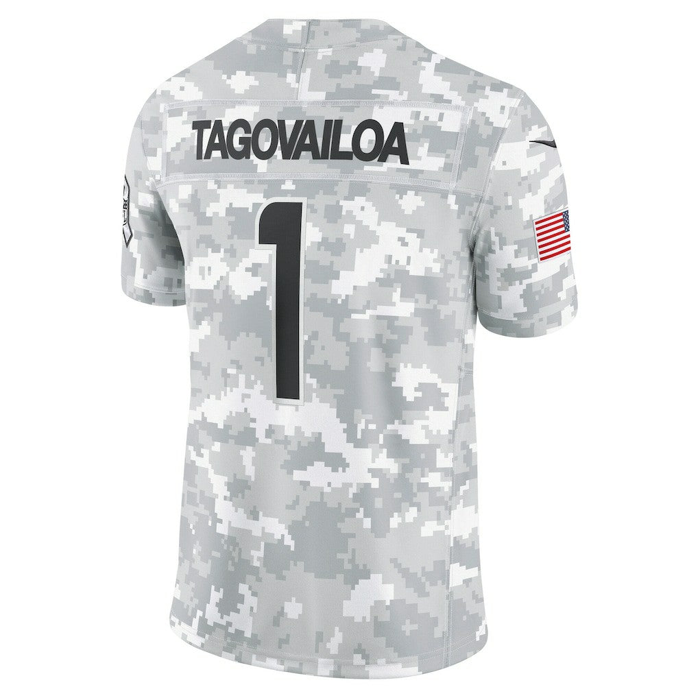 Tua Tagovailoa Miami Dolphins 2024 Salute to Service Limited Jersey - Arctic Camo Jerseys