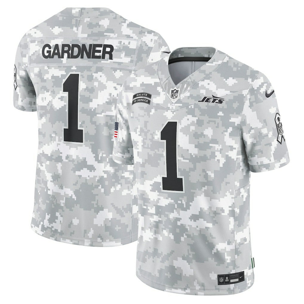 Sauce Gardner New York Jets 2024 Salute to Service Limited Jersey - Arctic Camo Jerseys