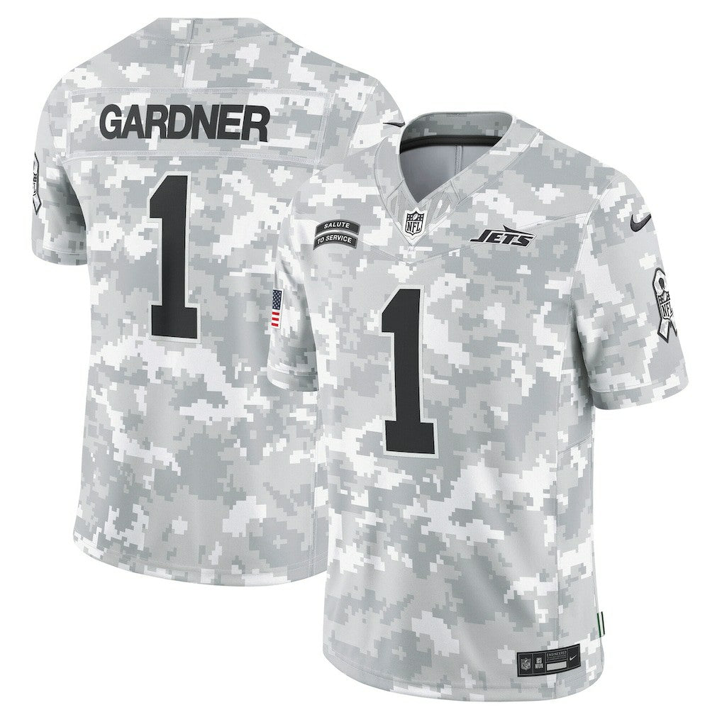 Sauce Gardner New York Jets 2024 Salute to Service Limited Jersey - Arctic Camo Jerseys