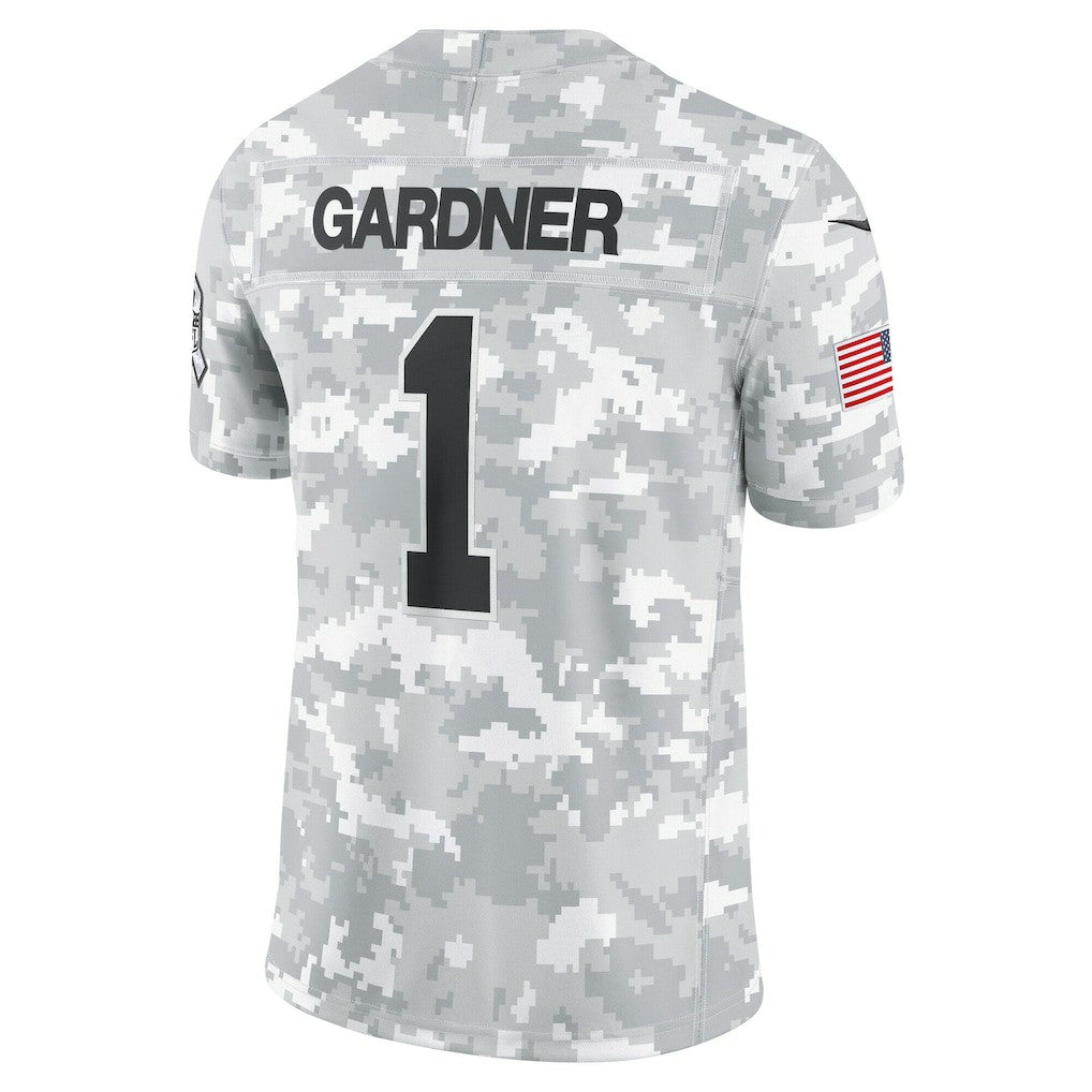 Sauce Gardner New York Jets 2024 Salute to Service Limited Jersey - Arctic Camo Jerseys