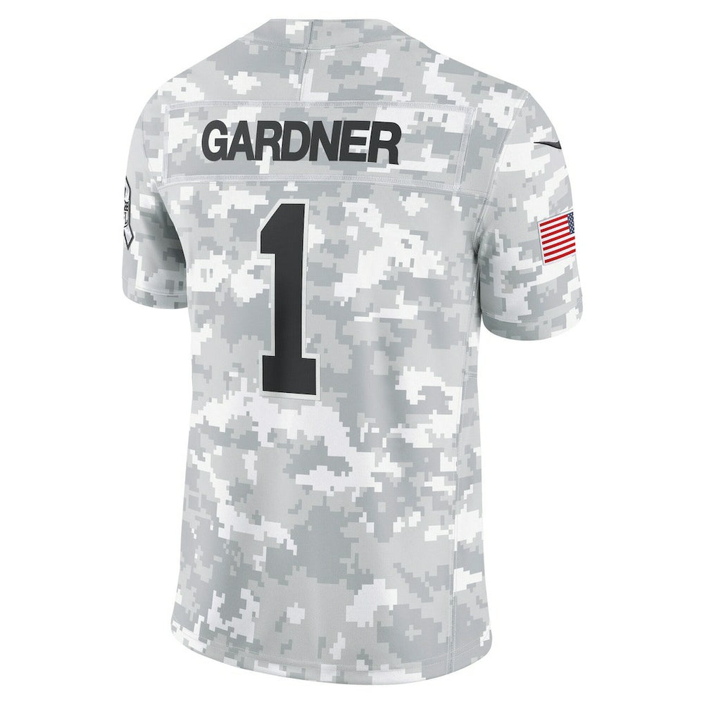 Sauce Gardner New York Jets 2024 Salute to Service Limited Jersey - Arctic Camo Jerseys