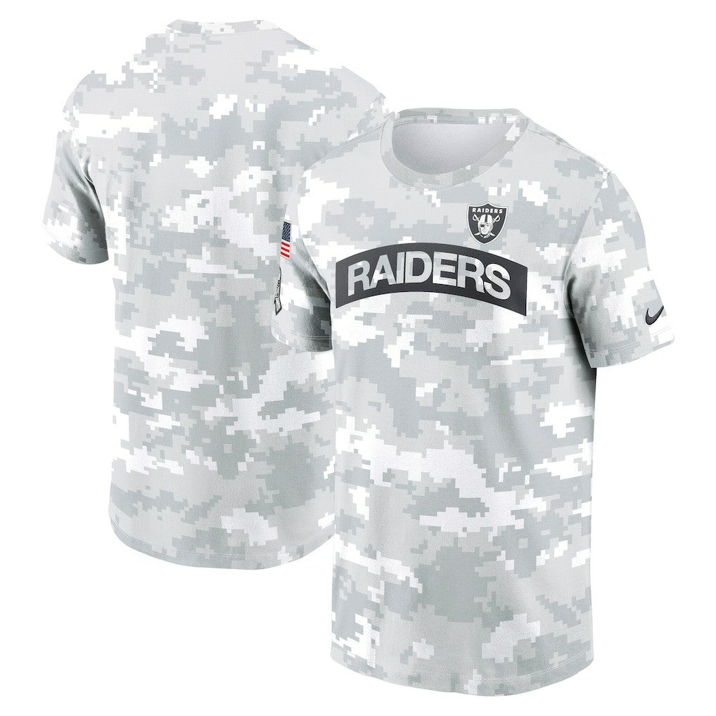 Las Vegas Raiders 2024 Salute To Service Performance T-Shirt - Arctic Camo T-shirts