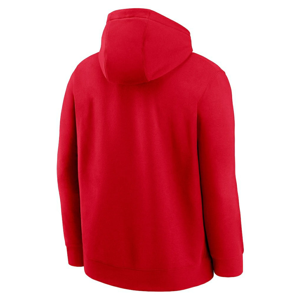 San Francisco 49ers Rewind Club Logo Pullover Hoodie - Scarlet Hoodies