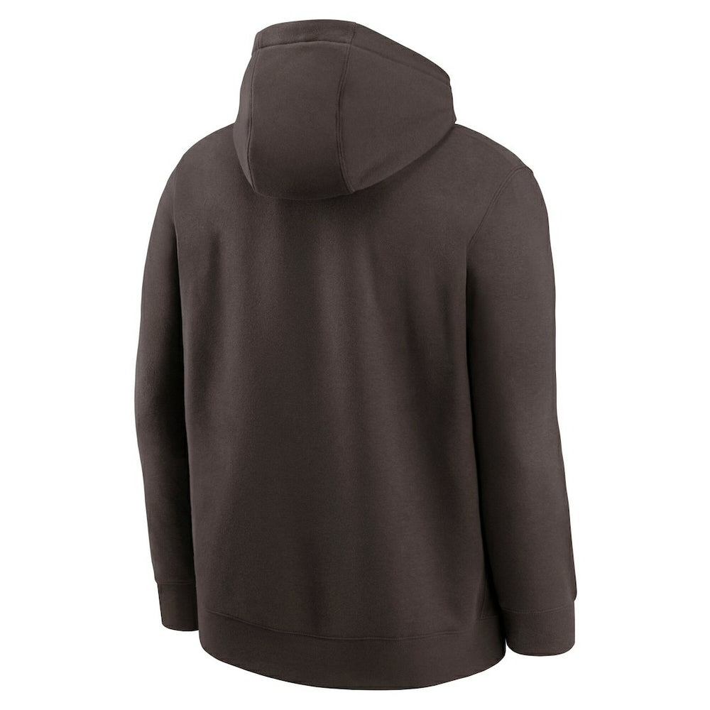 Cleveland Browns Rewind Club Logo Pullover Hoodie - Brown Hoodies