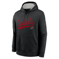 Arizona Cardinals Rewind Club Logo Pullover Hoodie - Black Hoodies