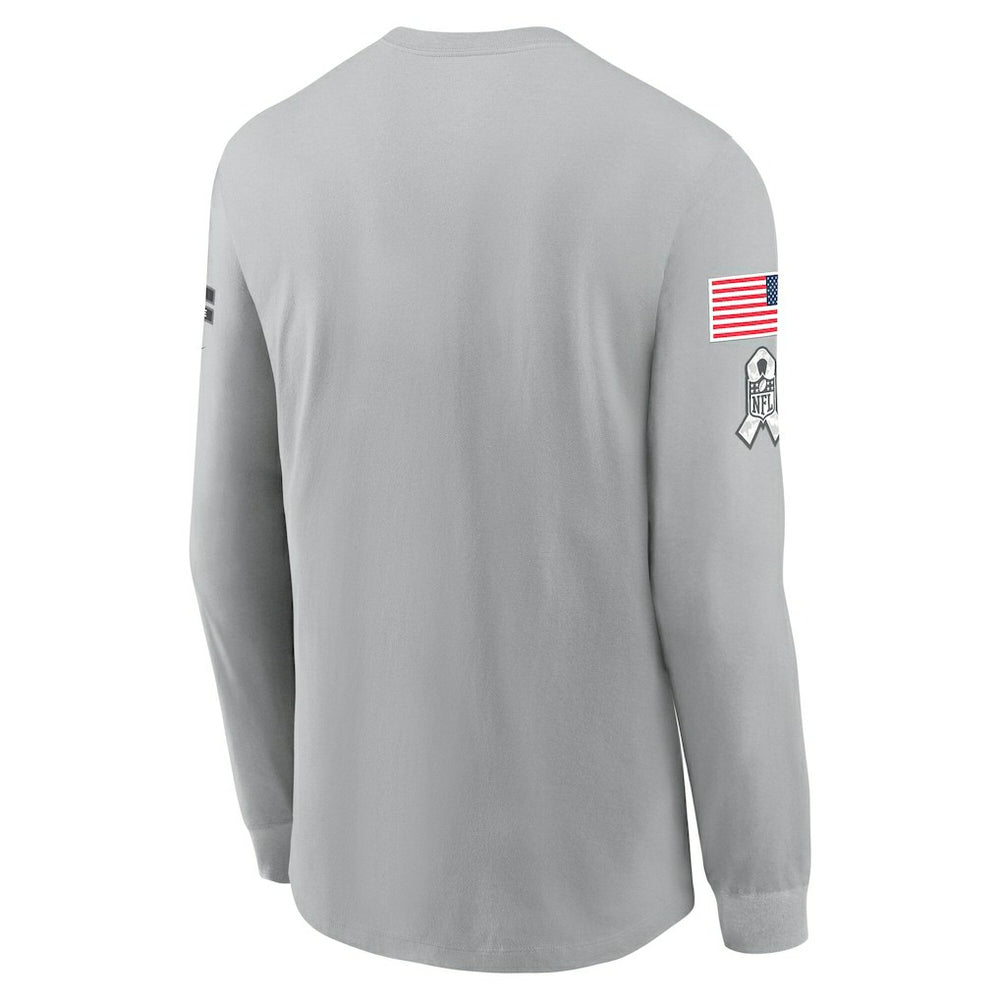 New Orleans Saints 2024 Salute To Service Long Sleeve T-Shirt - Gray T-shirts