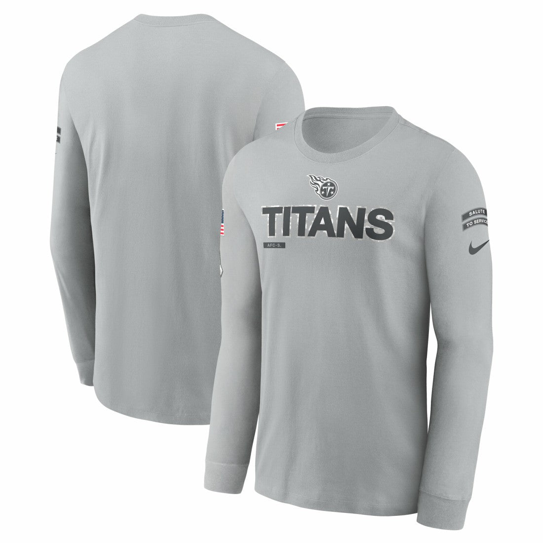 Tennessee Titans 2024 Salute To Service Long Sleeve T-Shirt - Gray T-shirts