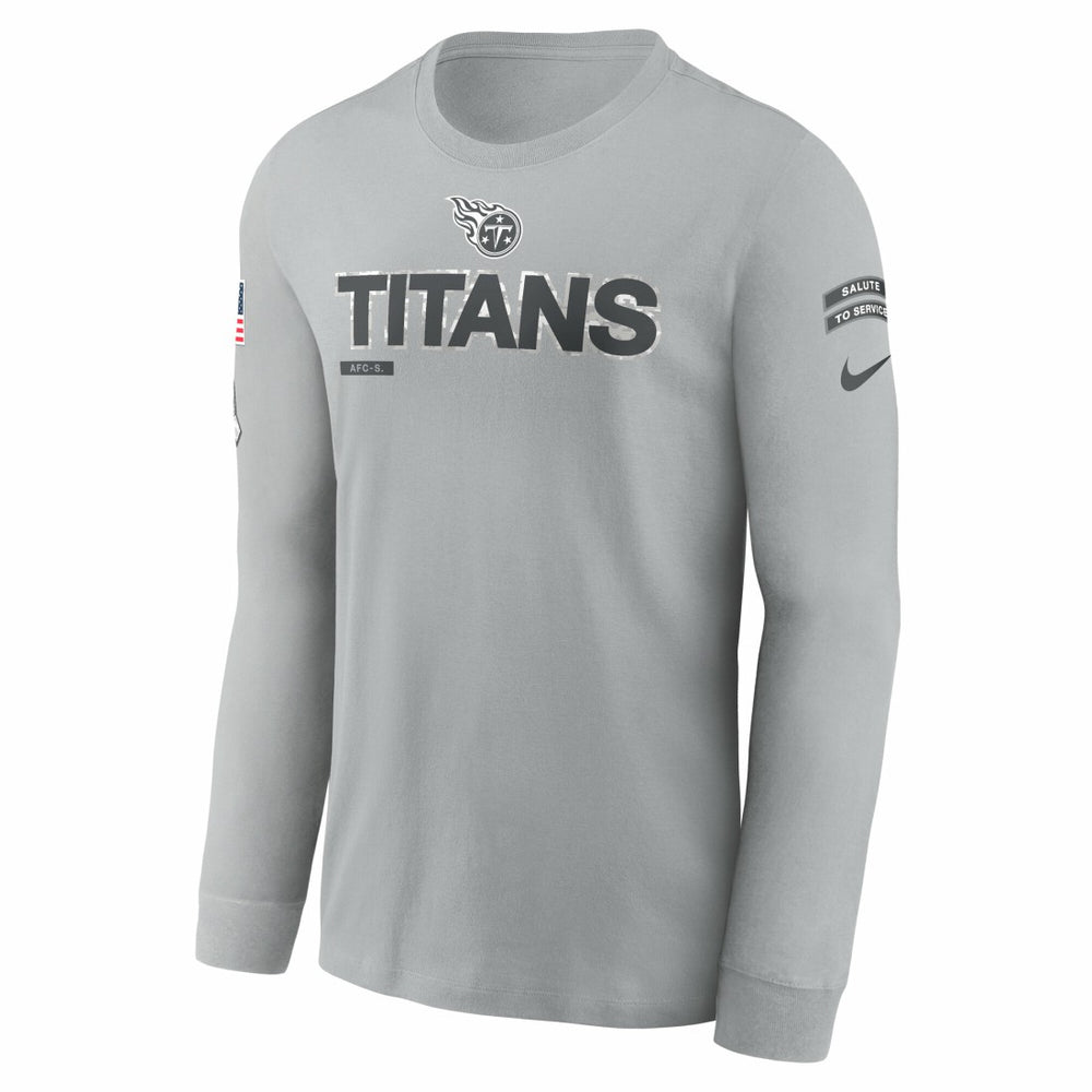 Tennessee Titans 2024 Salute To Service Long Sleeve T-Shirt - Gray T-shirts