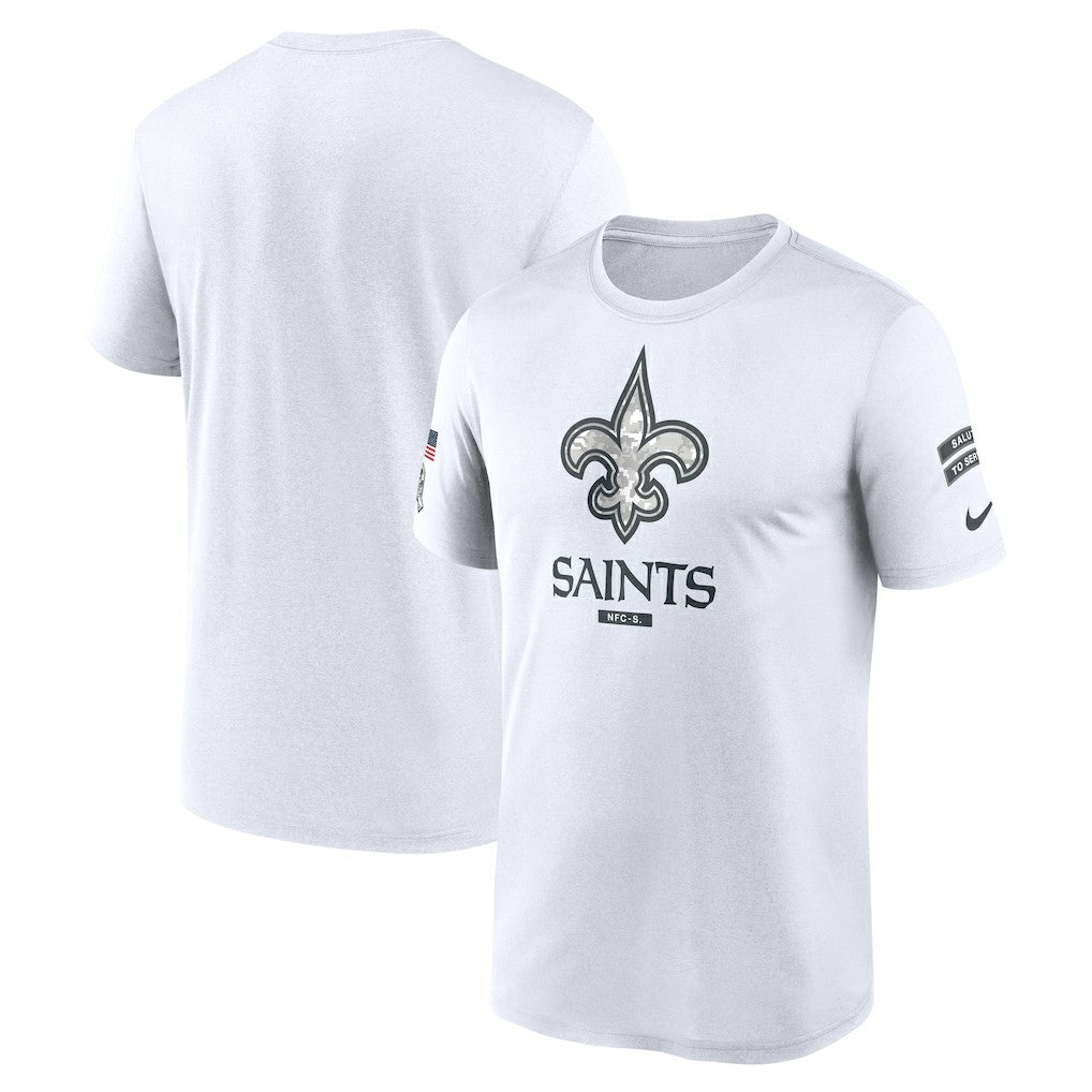 New Orleans Saints 2024 Salute To Service Legend Performance T-Shirt - White T-shirts