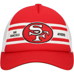San Francisco 49ers Youth Stripe Trucker Adjustable Hat - Scarlet Hats