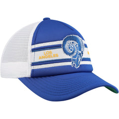 Los Angeles Rams Youth Stripe Trucker Adjustable Hat - Royal Hats