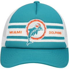 Miami Dolphins Youth Stripe Trucker Adjustable Hat - Aqua Hats