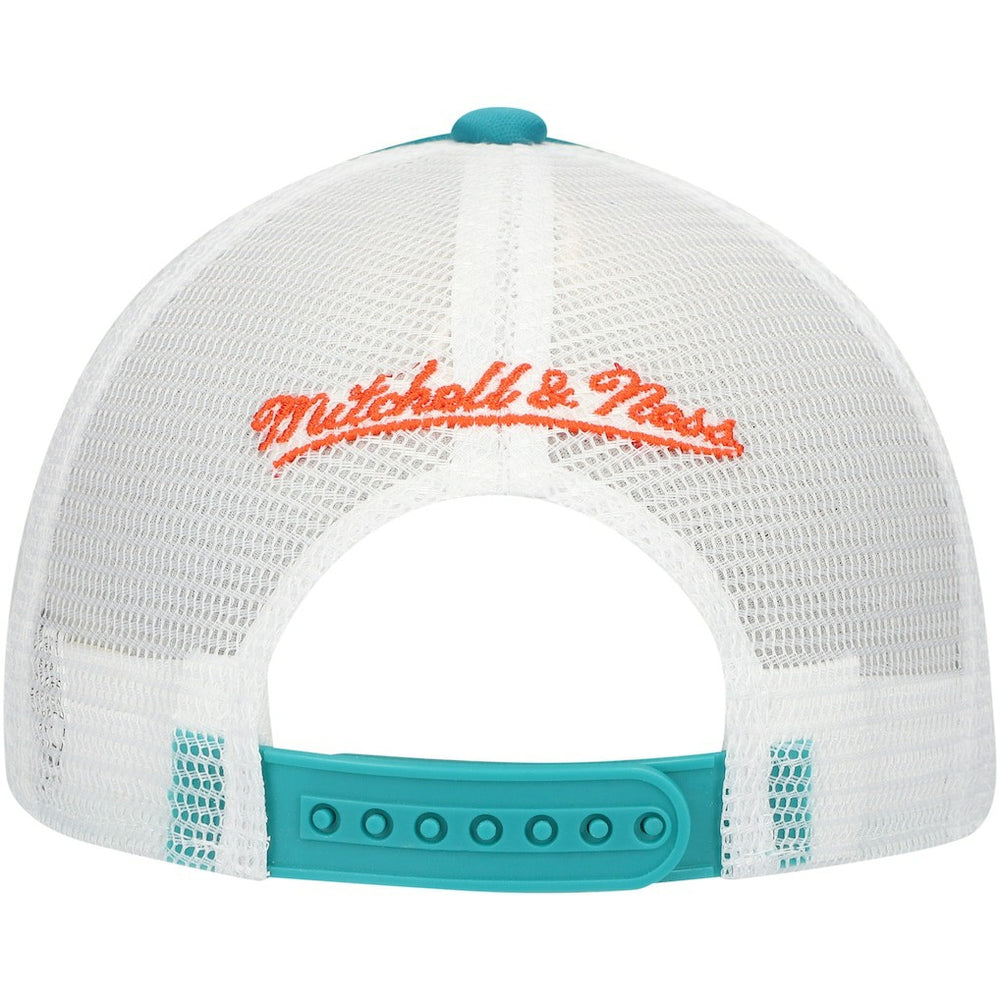 Miami Dolphins Youth Stripe Trucker Adjustable Hat - Aqua Hats