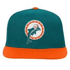 Miami Dolphins Youth Team Two-Tone Snapback Hat - Aqua Hats