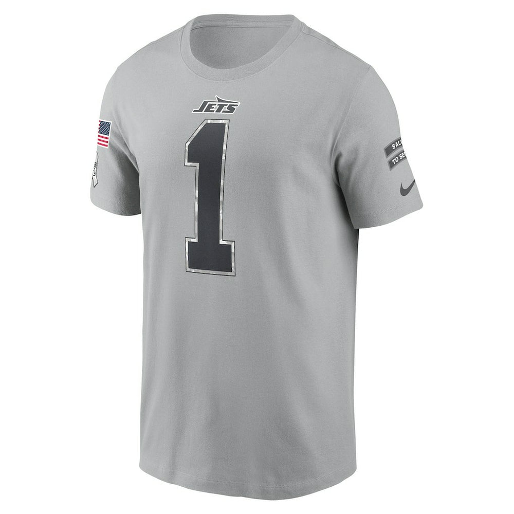 Ahmad Sauce Gardner New York Jets 2024 Salute To Service Name & Number T-Shirt - Gray T-shirts