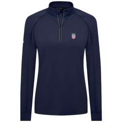 USWNT Levelwear Women's Kinetic Insignia Quarter-Zip Pullover Navy