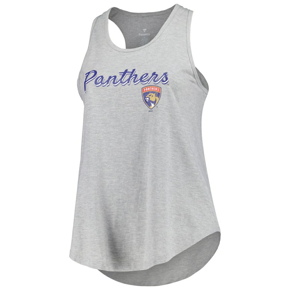 Florida Panthers Fanatics Women's Plus Size Racerback Tank Top - Heather Gray | US 201173339