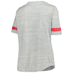 New Jersey Devils Fanatics Women's Plus Size Lace-Up T-Shirt - Heather Gray | US 201173346